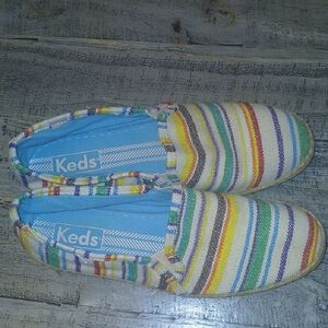 Keds Multicolor Striped Canvas Slip-Ons